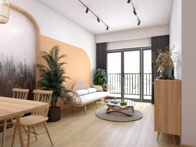 Rèm cửa đơn giản cho phòng khách căn hộ chung cư