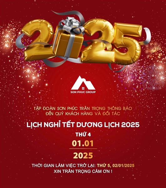 THÔNG BÁO LỊCH NGHỈ TẾT DƯƠNG LỊCH 2025