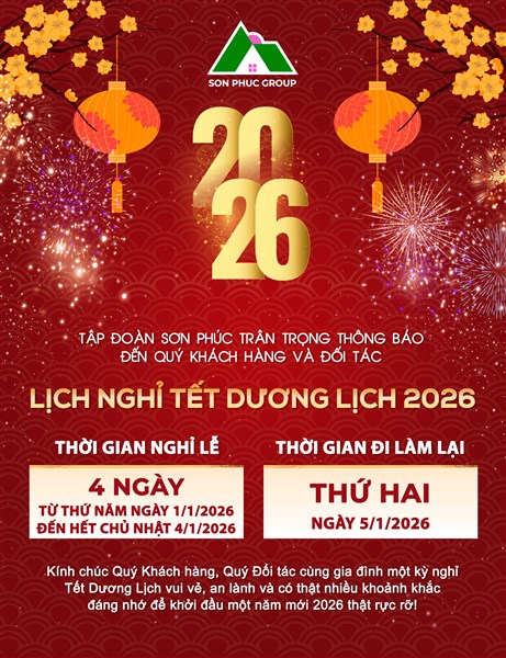 THÔNG BÁO NGHỈ TẾT DƯƠNG LỊCH NĂM 2026