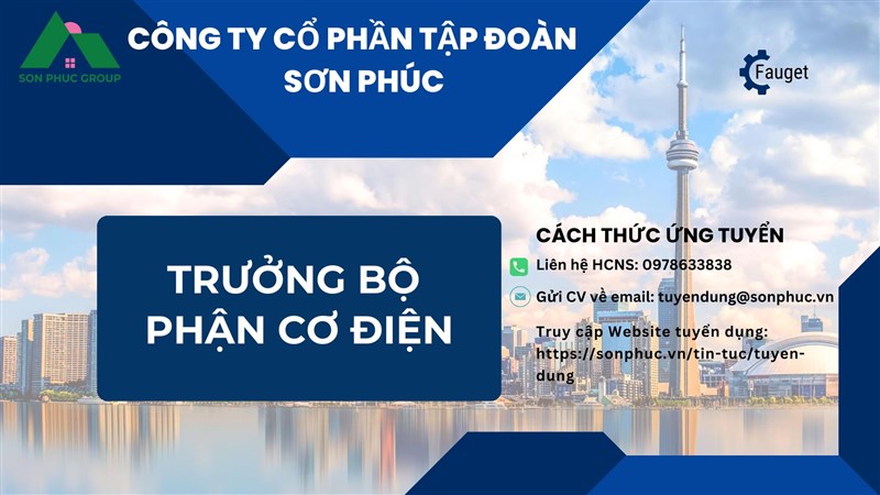 TRƯỞNG BỘ PHẬN CƠ ĐIỆN